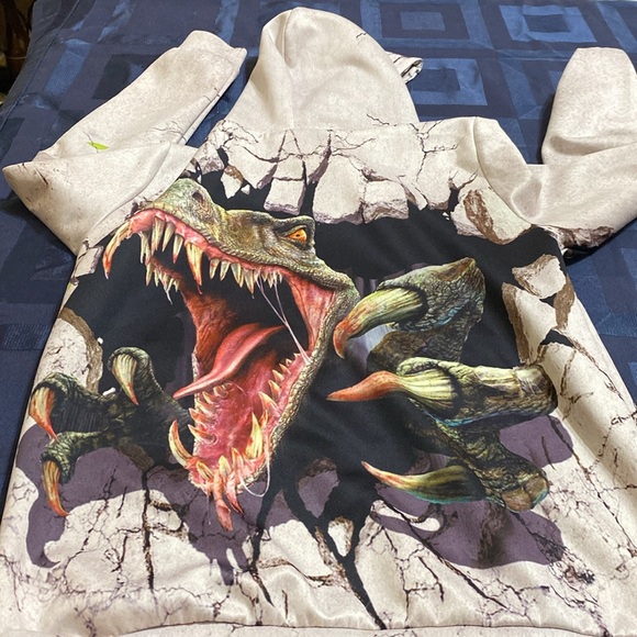 Kid Dinosaur Hoodie No Size Tag!! - Picture 7 of 7